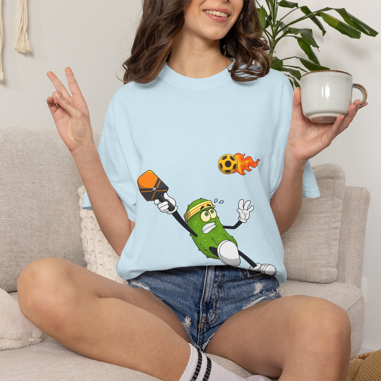 Pickle Soccer T-Shirt — Funny Kicking Pickle Graphic Tee