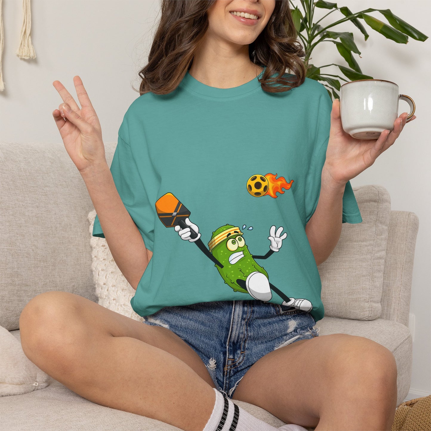Pickle Soccer T-Shirt — Funny Kicking Pickle Graphic Tee