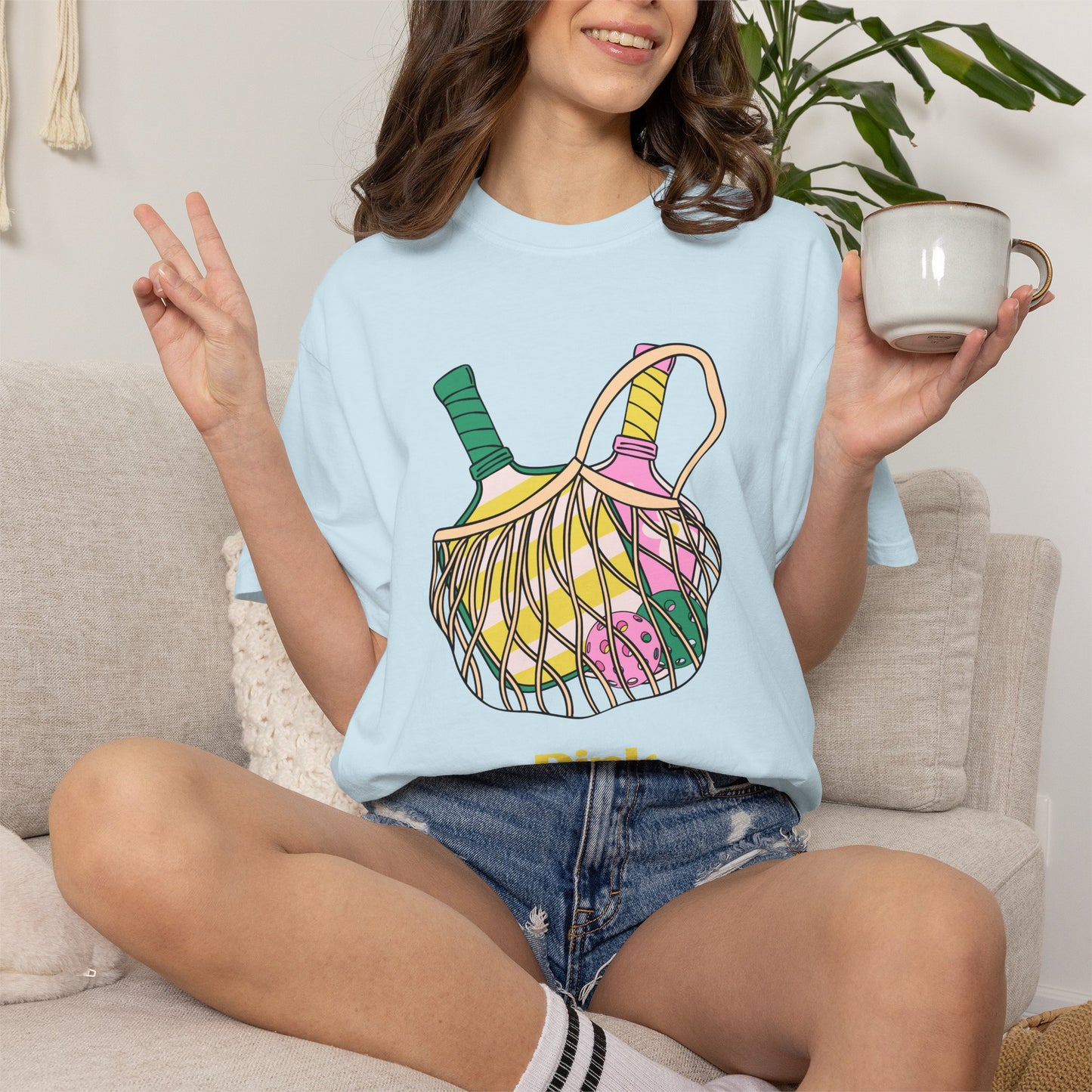 Dink Responsibly Pickleball T-Shirt — Vintage Net Bag Graphic
