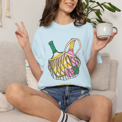 Dink Responsibly Pickleball T-Shirt — Vintage Net Bag Graphic