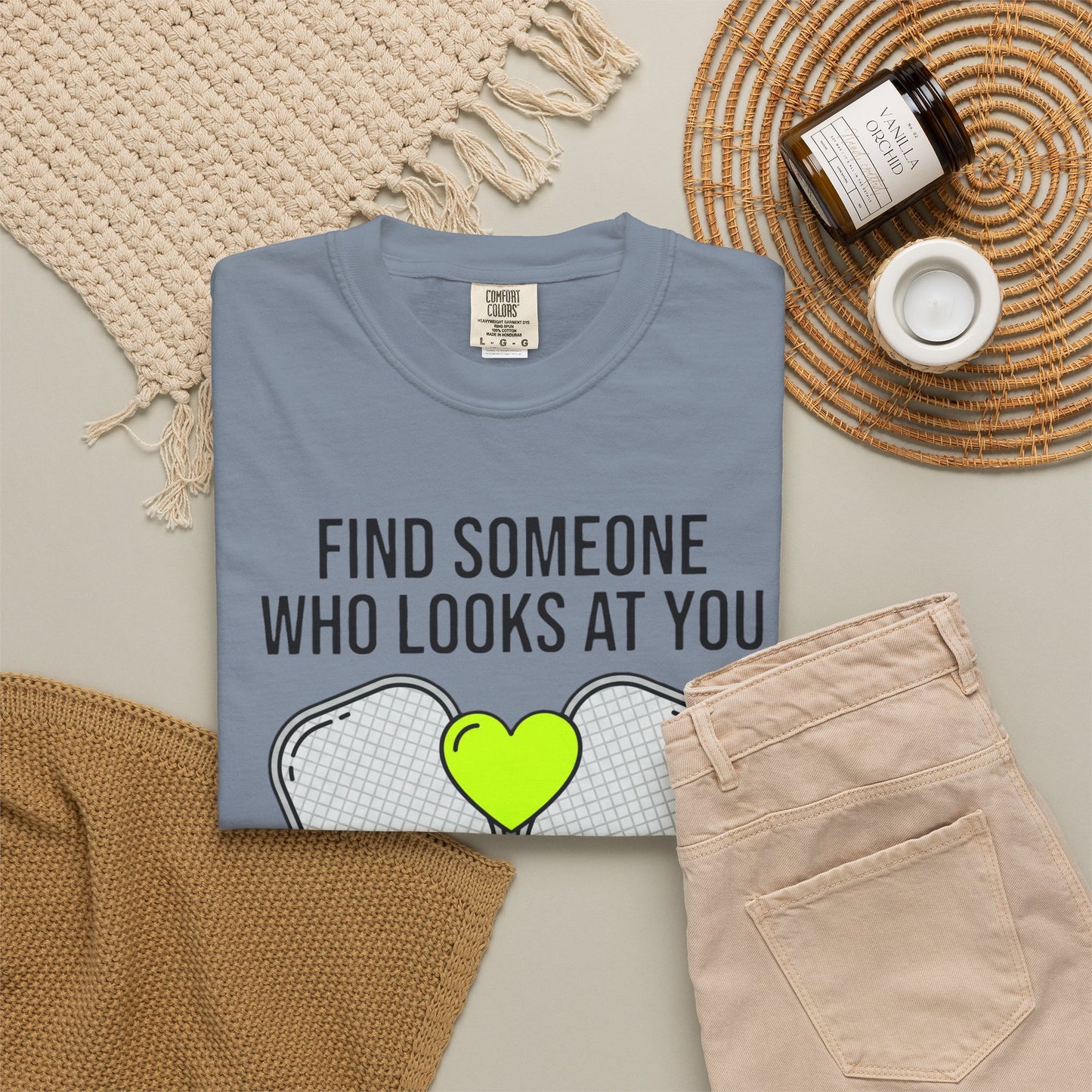 Pickleball Love T-Shirt — "Find Someone Who Looks at You the Way I Look at Pickleball"