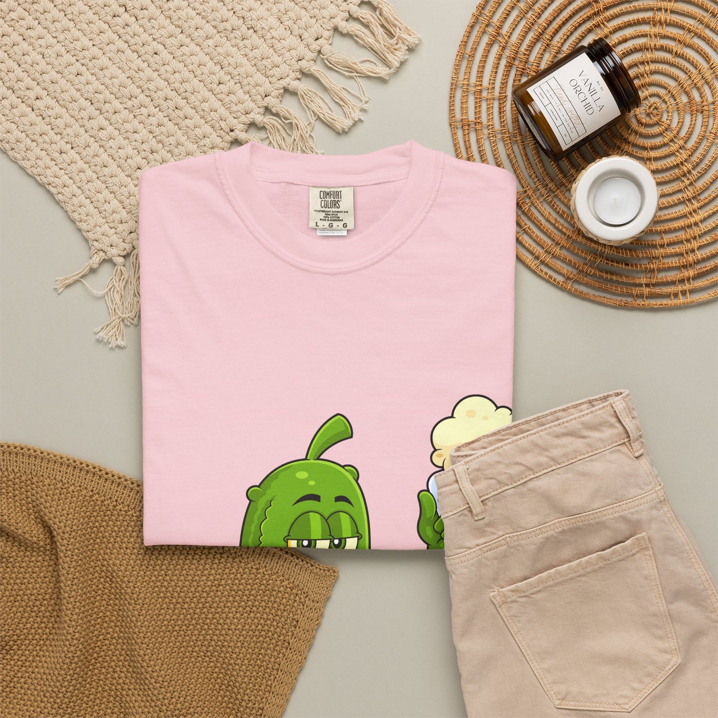 Pickle Holding Beer & Wiffle Ball T-Shirt — Funny Sports Novelty Tee