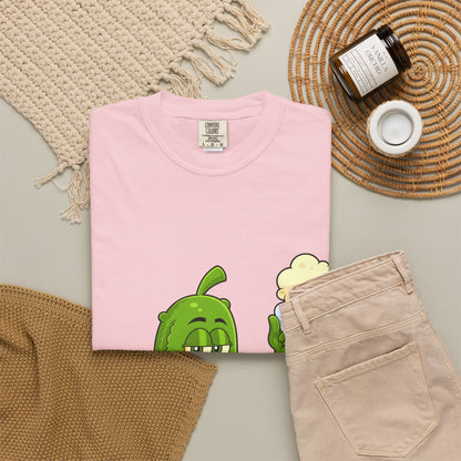 Pickle Holding Beer & Wiffle Ball T-Shirt — Funny Sports Novelty Tee