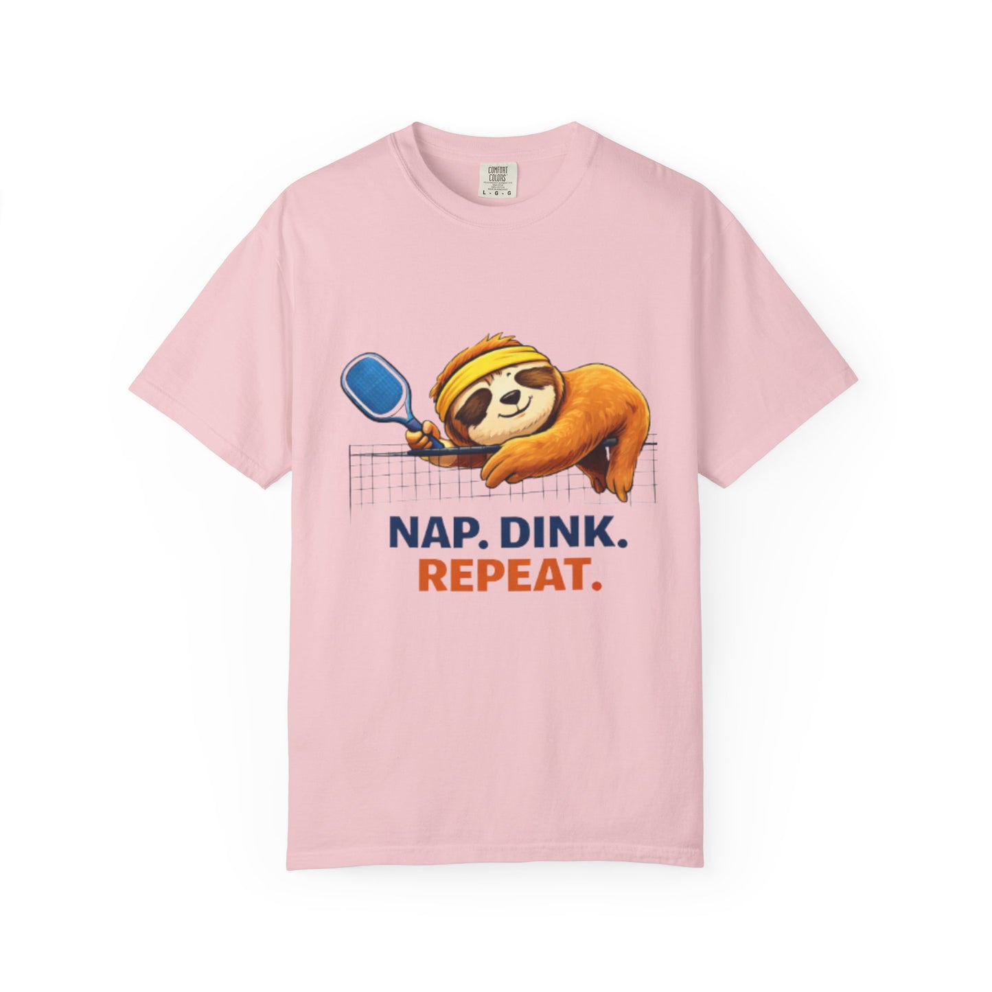 Sloth Pickleball T-Shirt - "Nap. Dink. Repeat." Casual Sports Tee