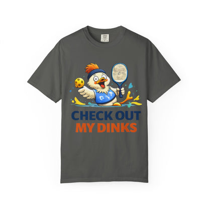 Pickleball Chicken “Check Out My Dinks” T-Shirt