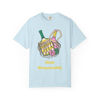 Dink Responsibly Pickleball T-Shirt — Vintage Net Bag Graphic