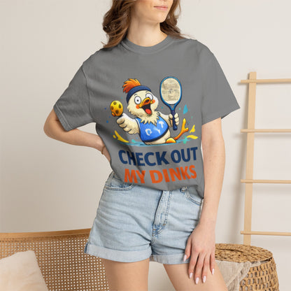 Pickleball Chicken “Check Out My Dinks” T-Shirt