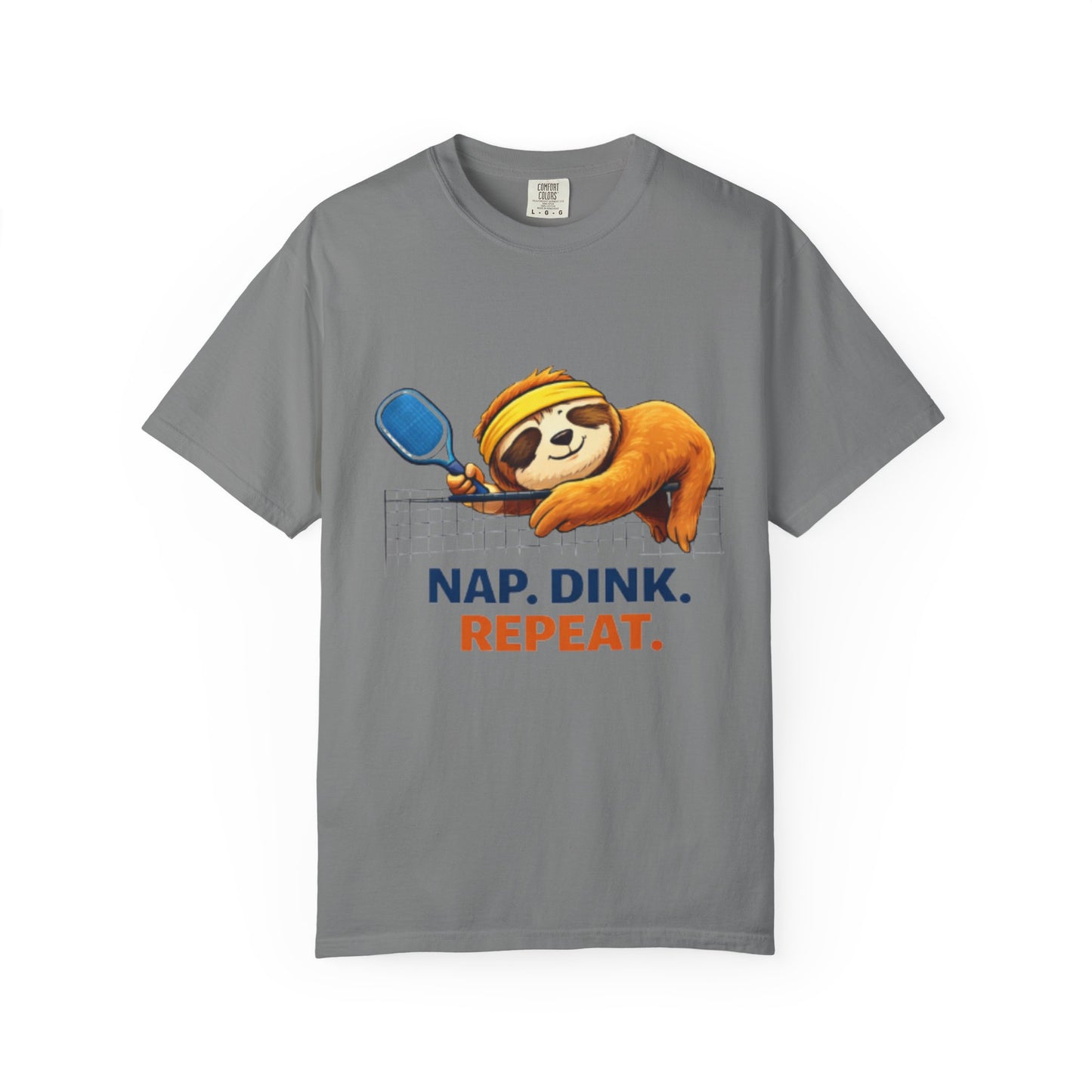 Sloth Pickleball T-Shirt - "Nap. Dink. Repeat." Casual Sports Tee