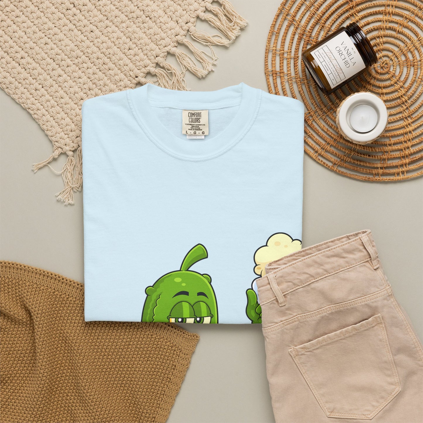Pickle Holding Beer & Wiffle Ball T-Shirt — Funny Sports Novelty Tee