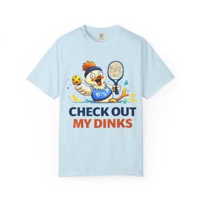 Pickleball Chicken “Check Out My Dinks” T-Shirt