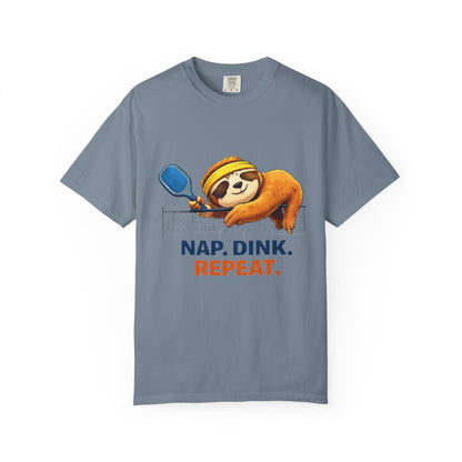 Sloth Pickleball T-Shirt - "Nap. Dink. Repeat." Casual Sports Tee