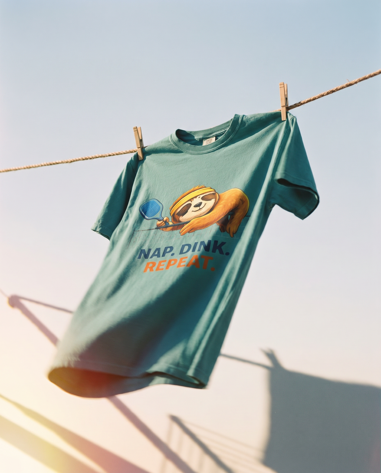 Sloth Pickleball T-Shirt - "Nap. Dink. Repeat." Casual Sports Tee