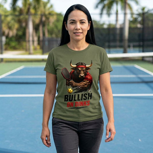 Bullish on Dinks  Pickleball T-Shirt