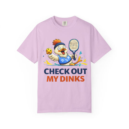 Pickleball Chicken “Check Out My Dinks” T-Shirt