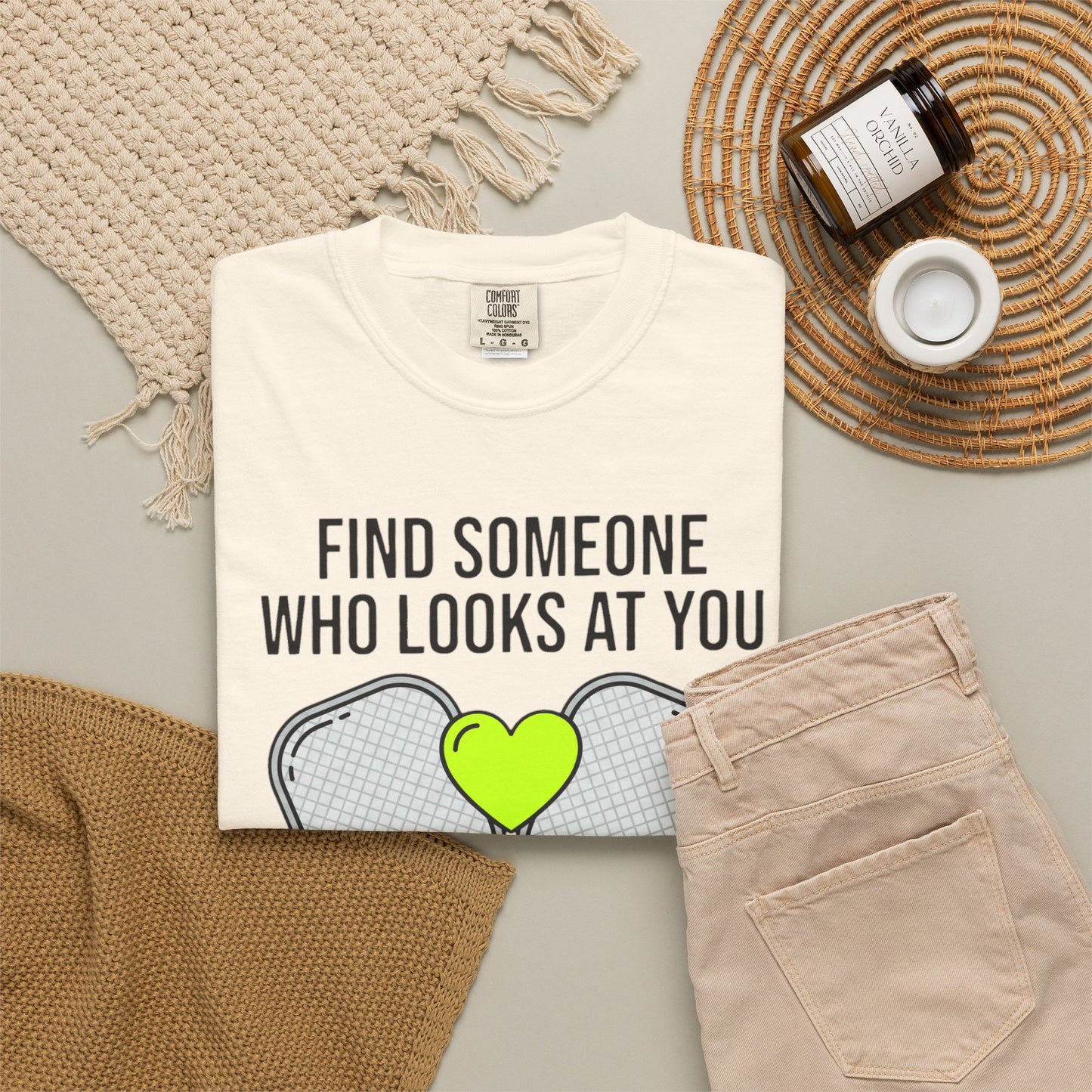 Pickleball Love T-Shirt — "Find Someone Who Looks at You the Way I Look at Pickleball"