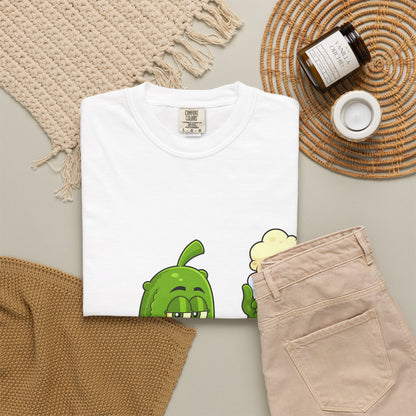 Pickle Holding Beer & Wiffle Ball T-Shirt — Funny Sports Novelty Tee