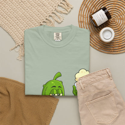 Pickle Holding Beer & Wiffle Ball T-Shirt — Funny Sports Novelty Tee