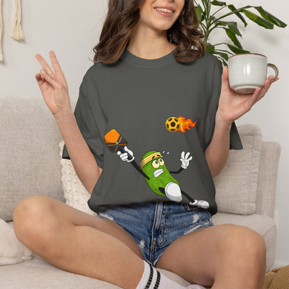 Pickle Soccer T-Shirt — Funny Kicking Pickle Graphic Tee