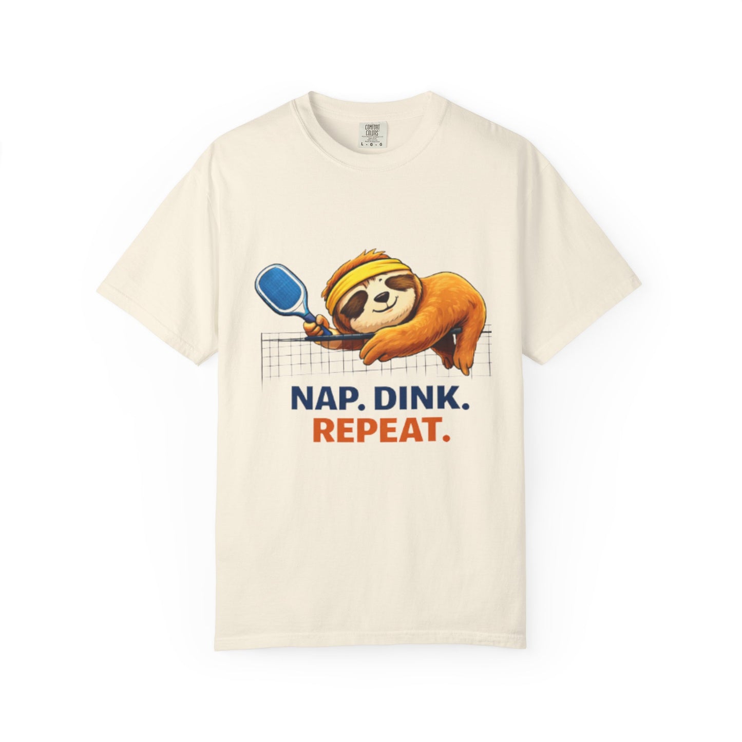Sloth Pickleball T-Shirt - "Nap. Dink. Repeat." Casual Sports Tee