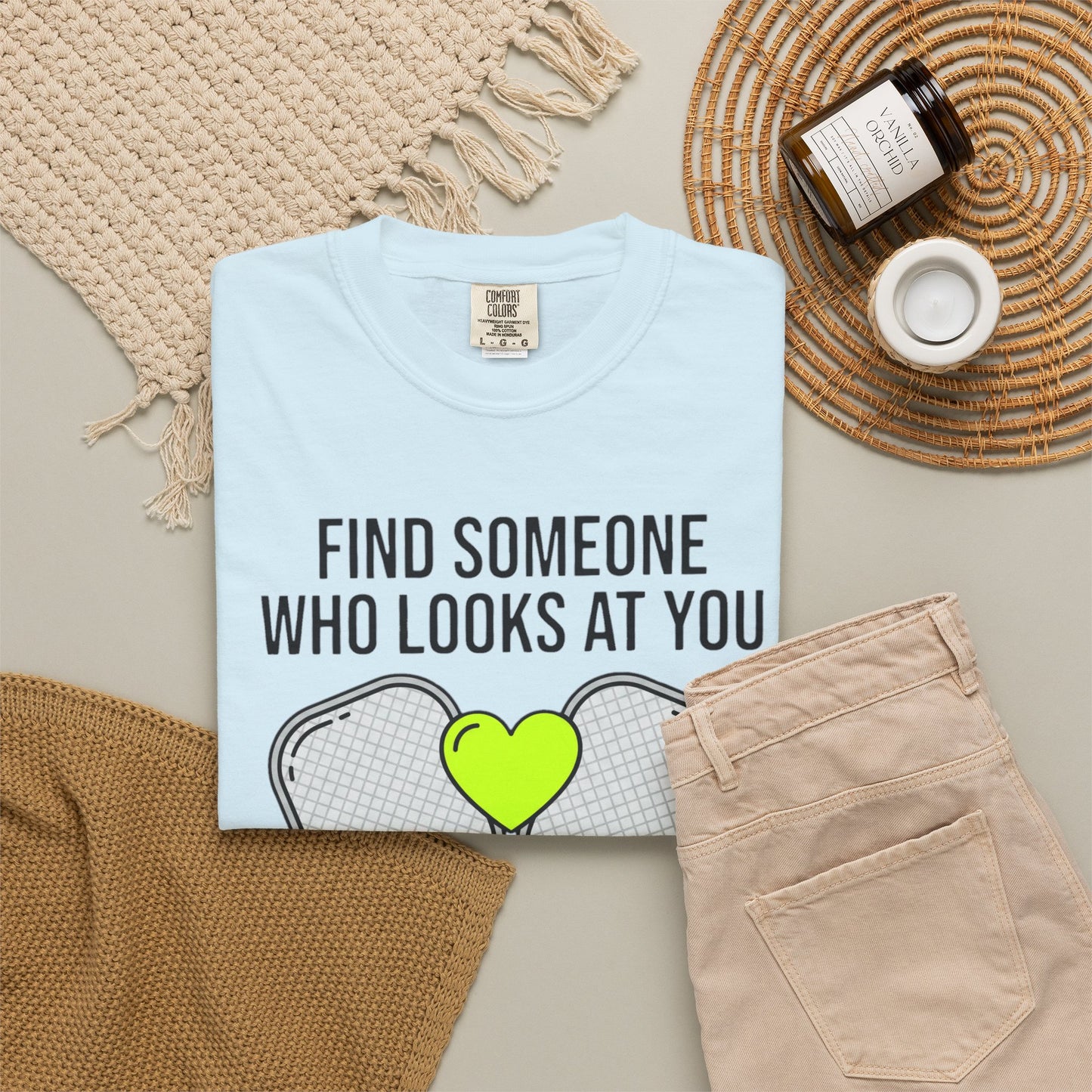 Pickleball Love T-Shirt — "Find Someone Who Looks at You the Way I Look at Pickleball"