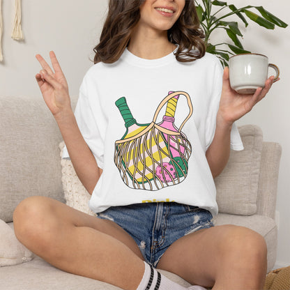 Dink Responsibly Pickleball T-Shirt — Vintage Net Bag Graphic