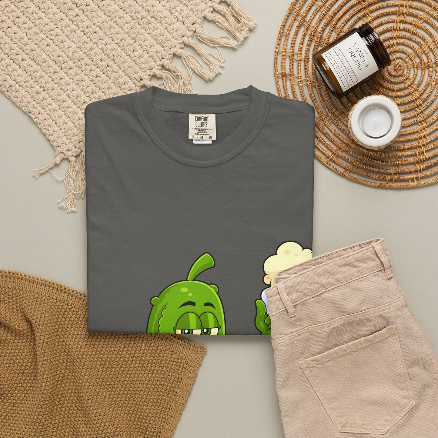 Pickle Holding Beer & Wiffle Ball T-Shirt — Funny Sports Novelty Tee