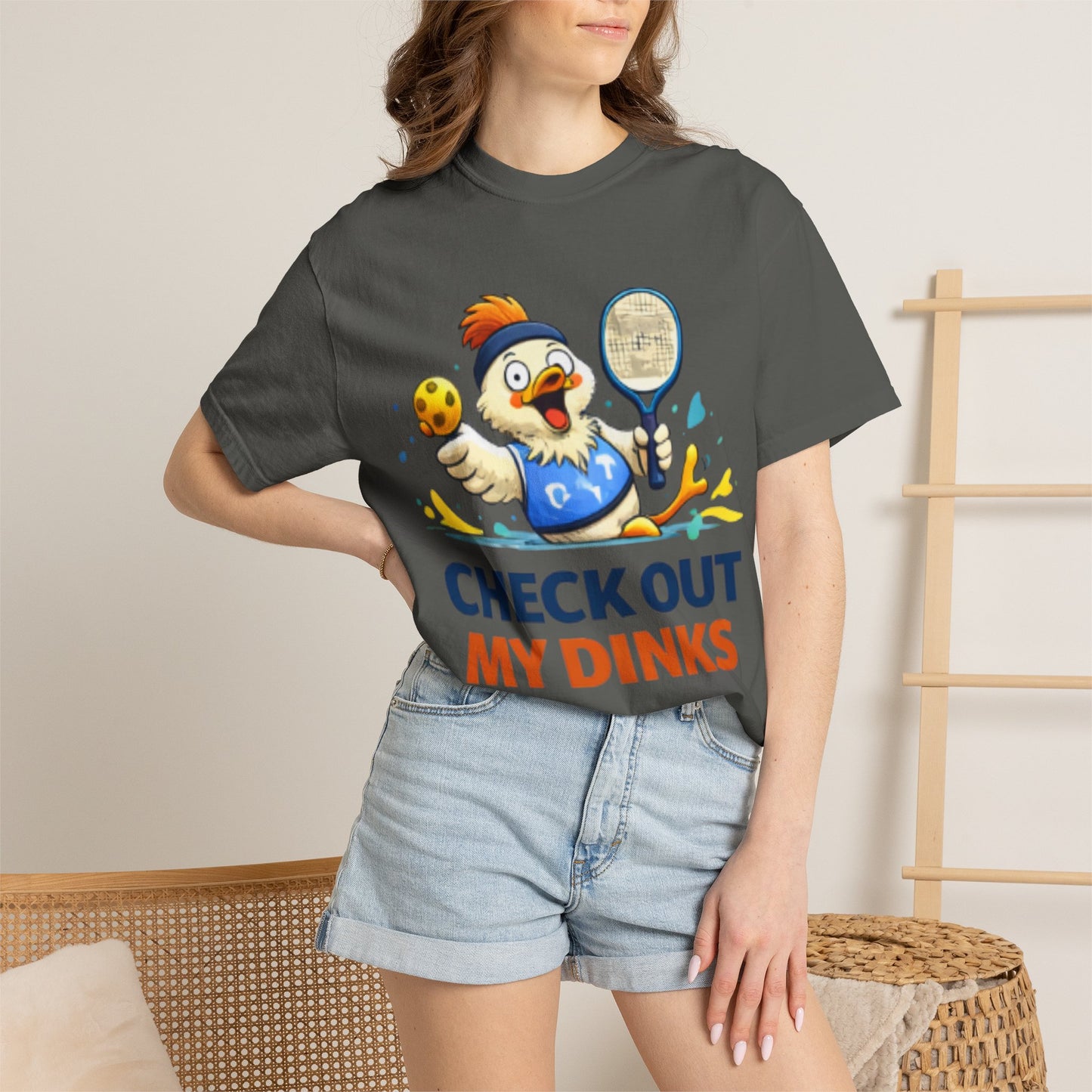 Pickleball Chicken “Check Out My Dinks” T-Shirt