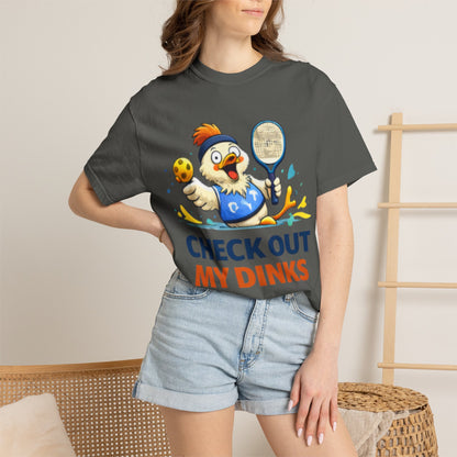 Pickleball Chicken “Check Out My Dinks” T-Shirt