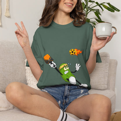 Pickle Soccer T-Shirt — Funny Kicking Pickle Graphic Tee