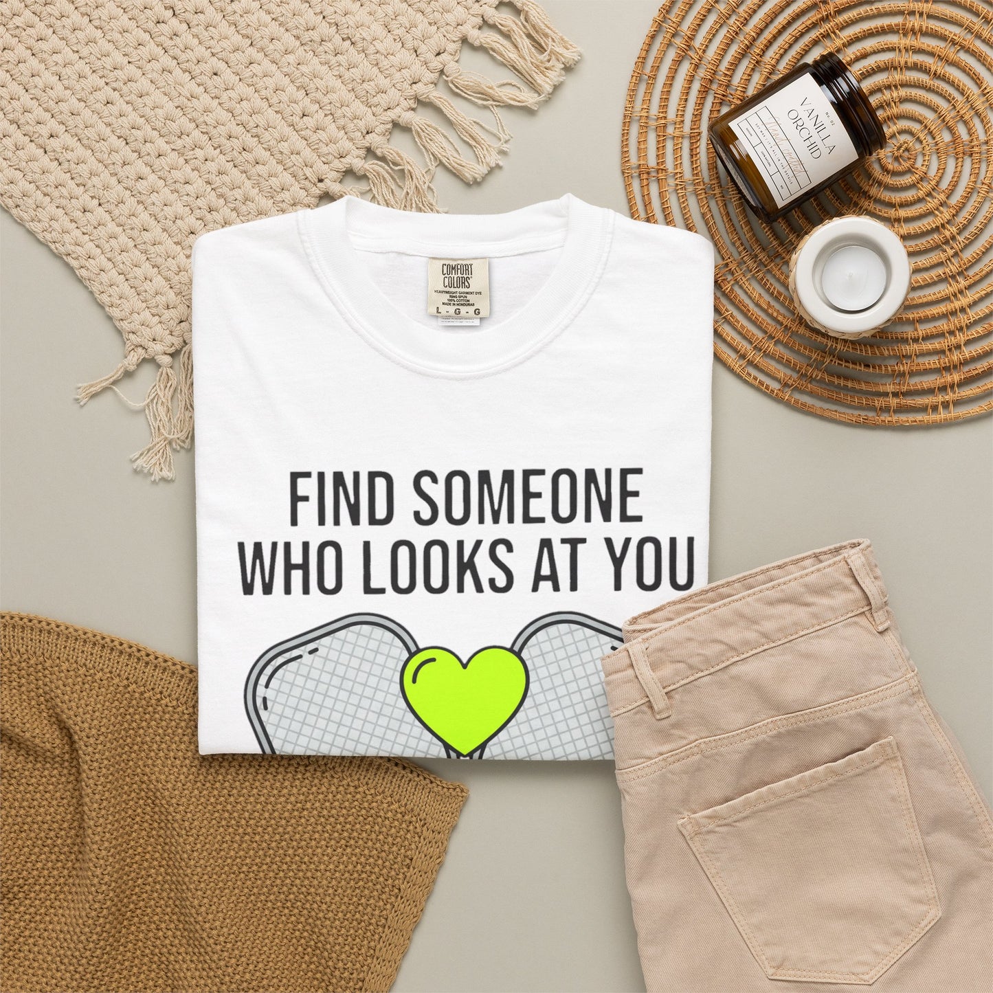 Pickleball Love T-Shirt — "Find Someone Who Looks at You the Way I Look at Pickleball"