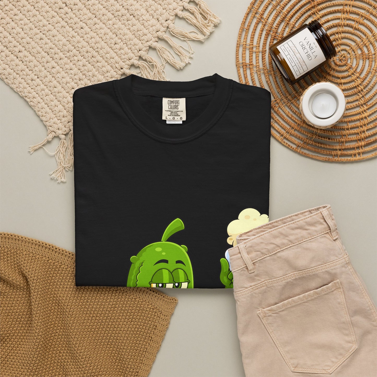 Pickle Holding Beer & Wiffle Ball T-Shirt — Funny Sports Novelty Tee