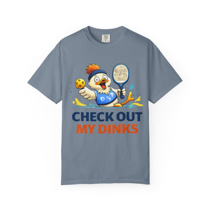 Pickleball Chicken “Check Out My Dinks” T-Shirt