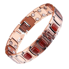 Retro Red Copper Magnet Energy Bracelet