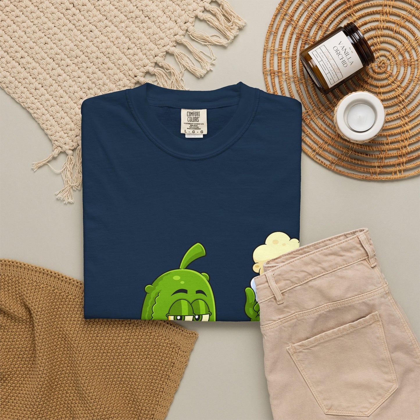 Pickle Holding Beer & Wiffle Ball T-Shirt — Funny Sports Novelty Tee