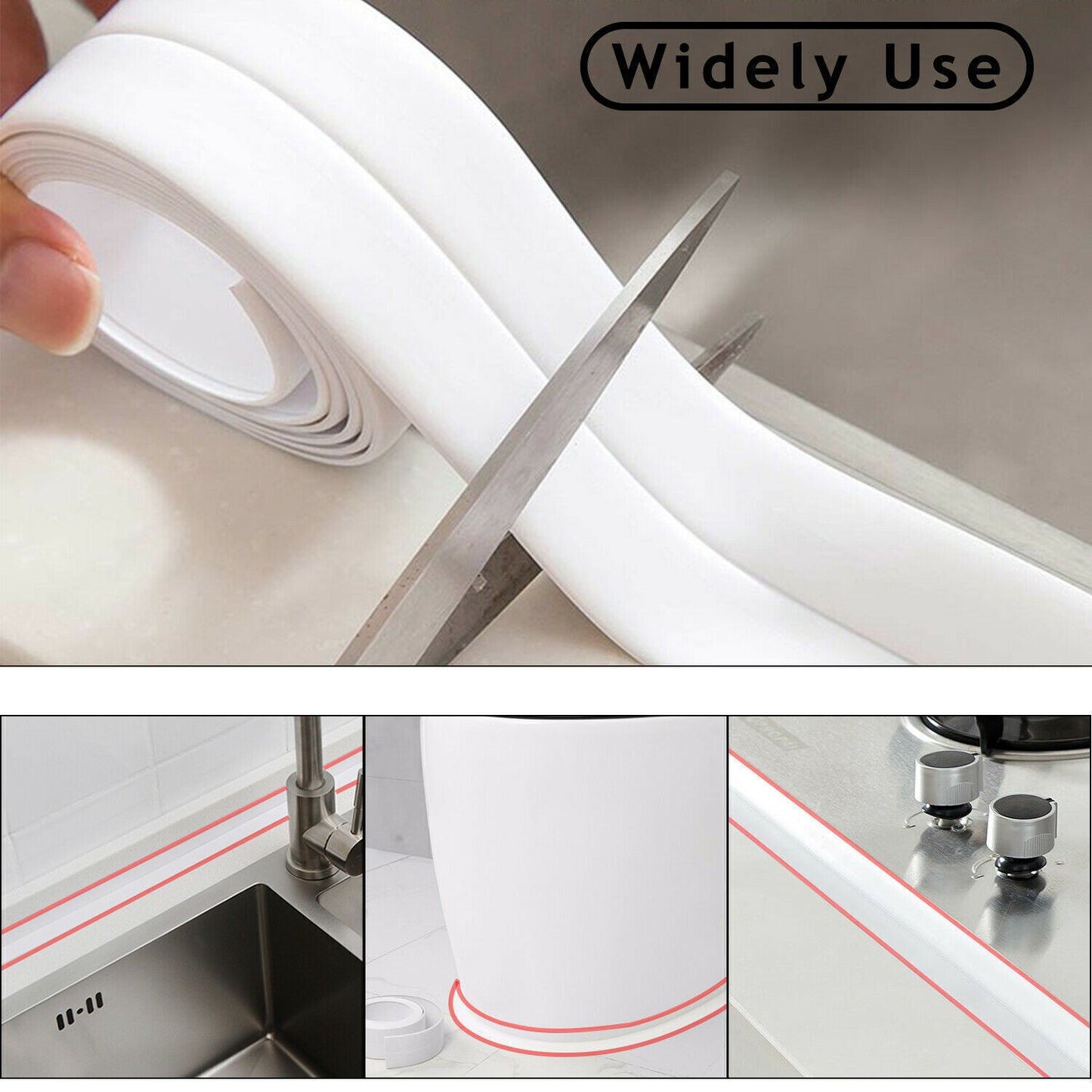 10.5FT Kitchen & Bathroom Sealing Adhesive Strip