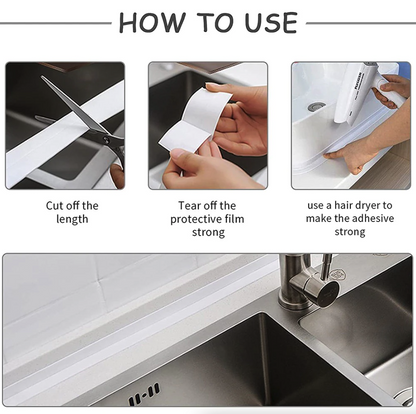 10.5FT Kitchen & Bathroom Sealing Adhesive Strip